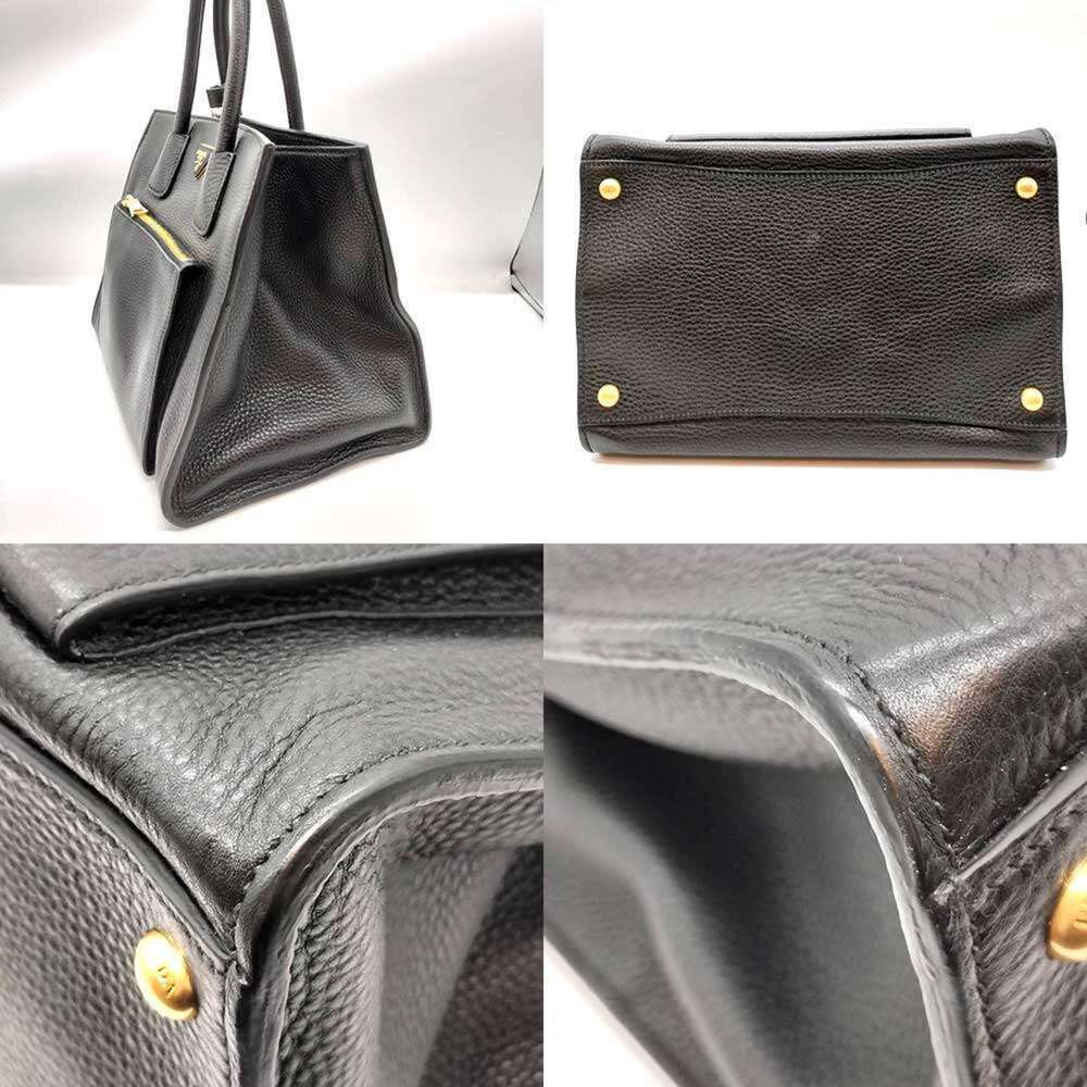 PRADA Black Leather Shoulder Bag - Picture 3 of 7